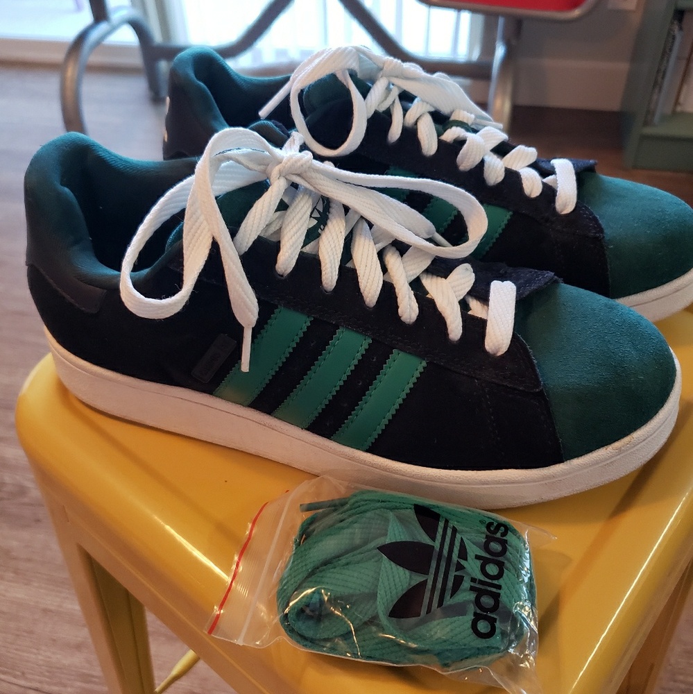 Adidas Mens Originals Campus St Suede Black Green